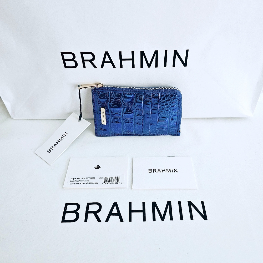 NWT Brahmin COBALT POTION Lennon Wallet
